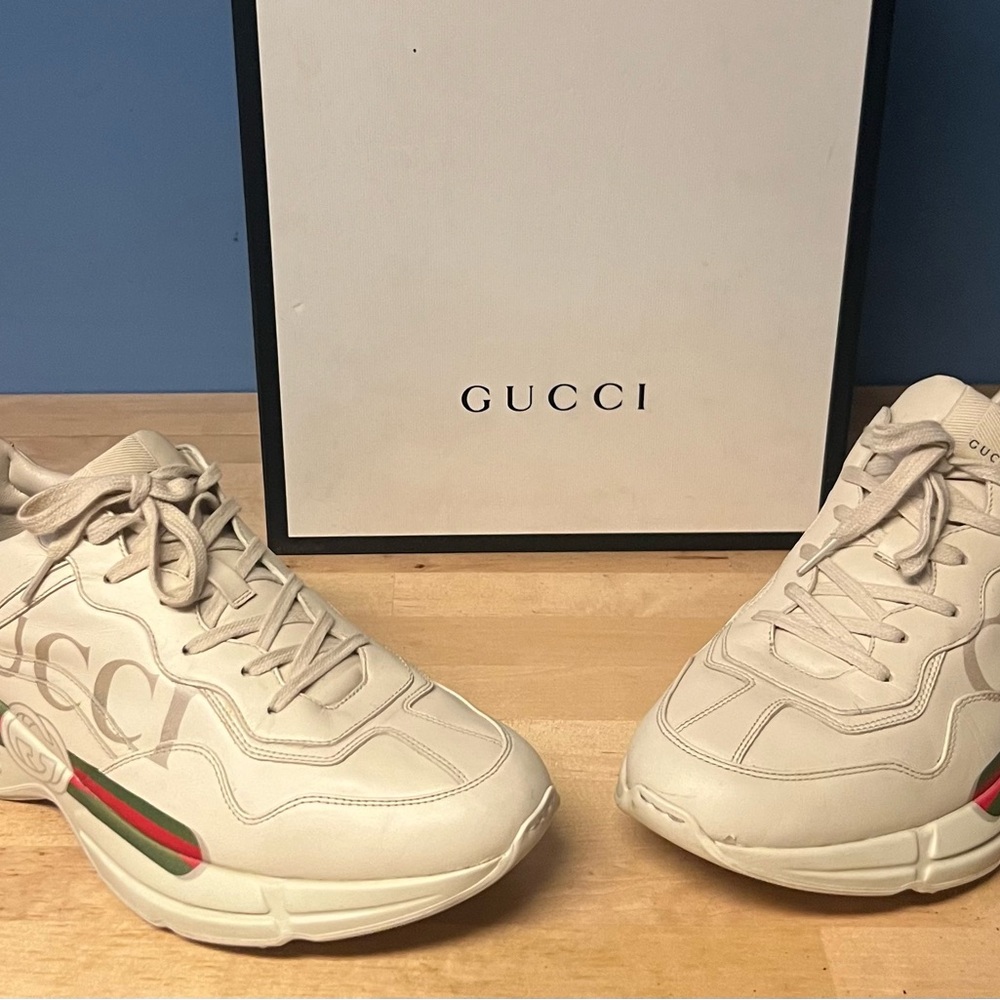 Mens Gucci sneaker white/cream Gucci logo
